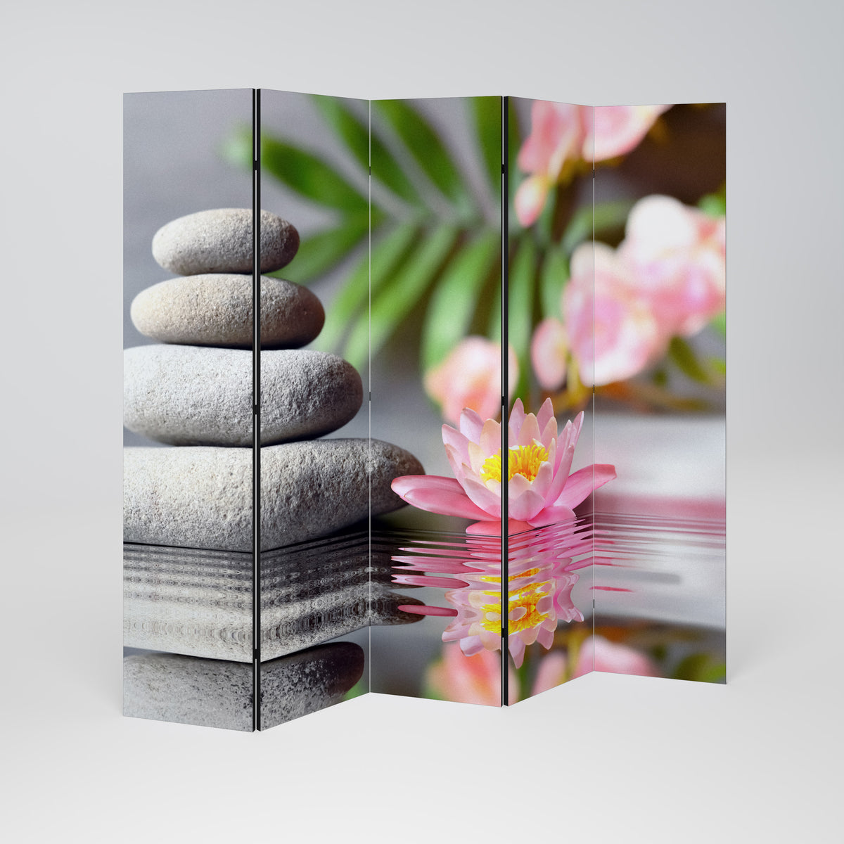 CALMING REFLECTIONS 5-Panel Room Divider
