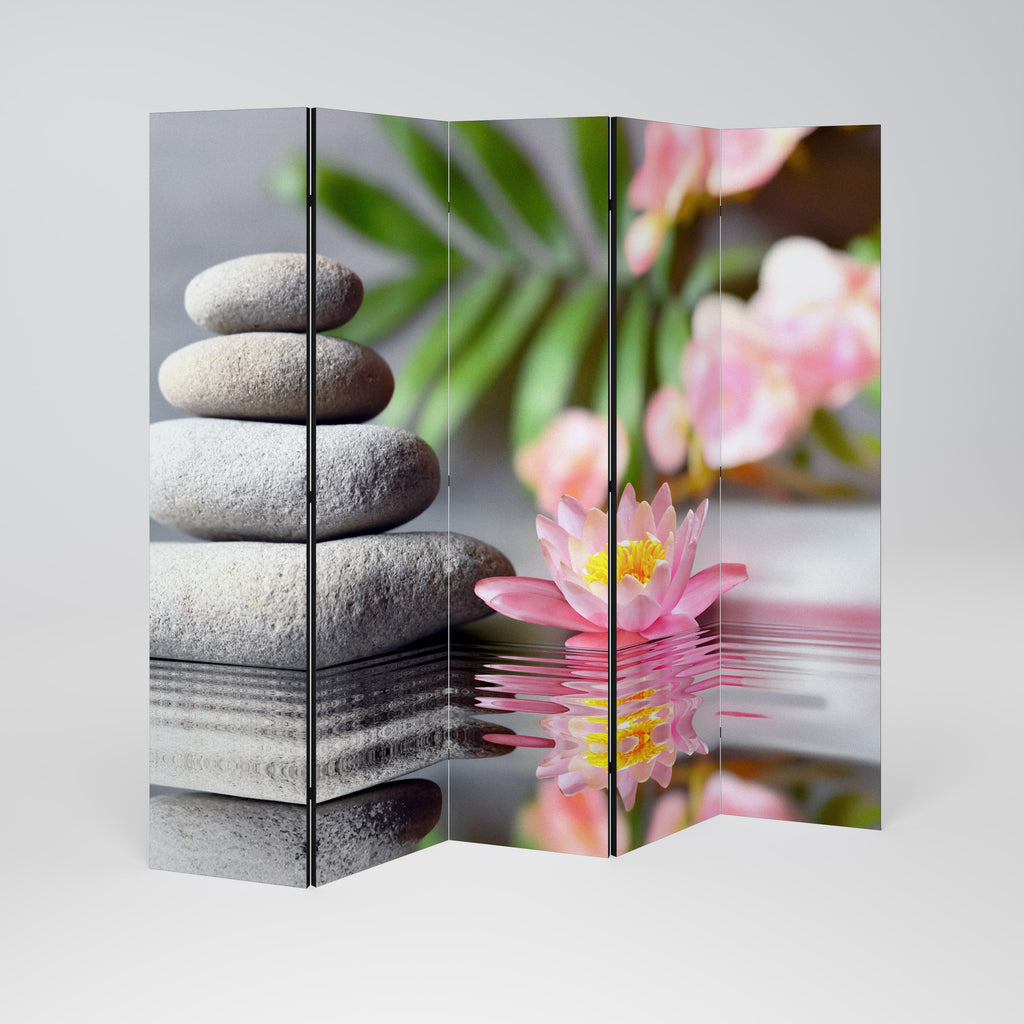 CALMING REFLECTIONS 5-Panel Room Divider