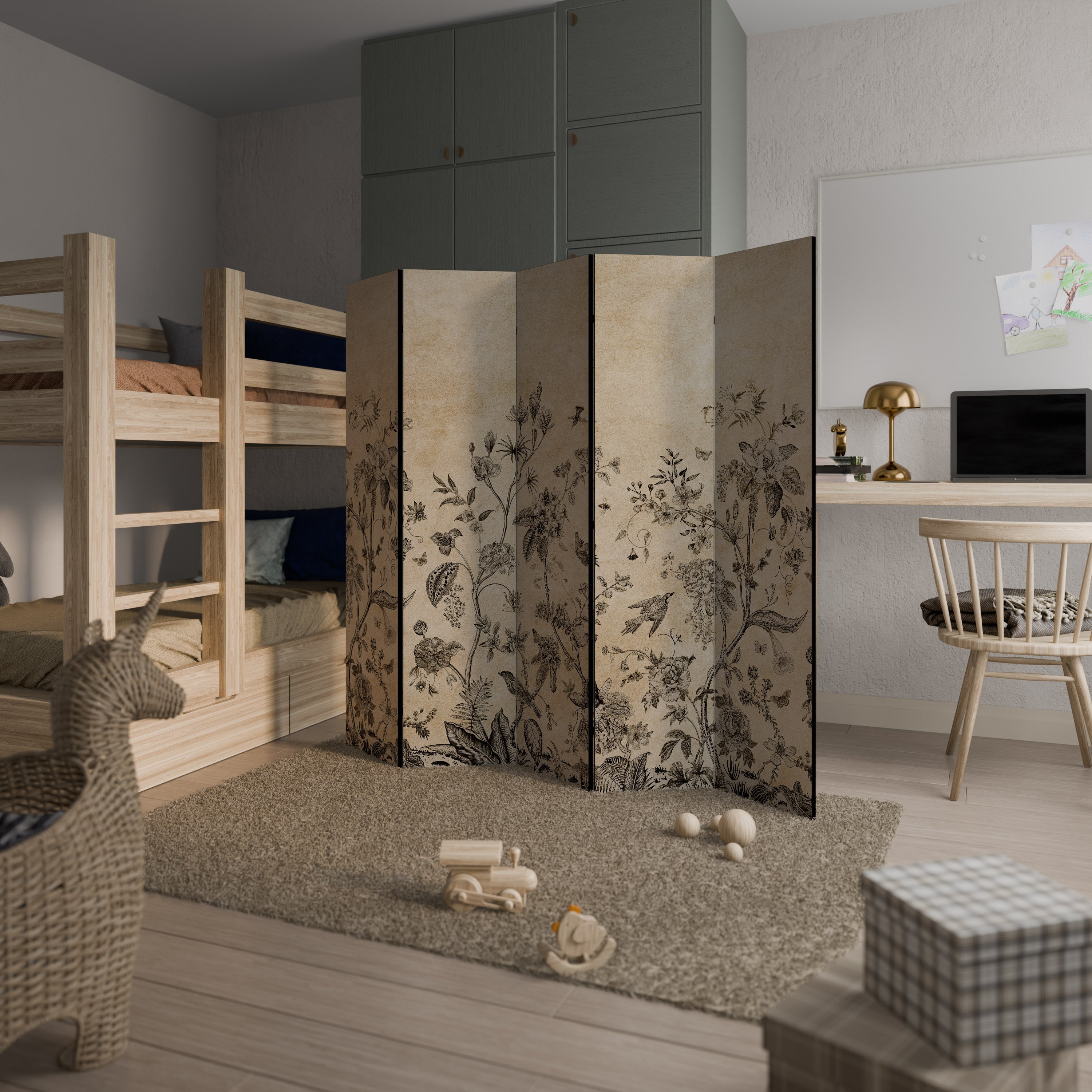 Cloison décorative à 5 panneaux GLADE ESSENCE