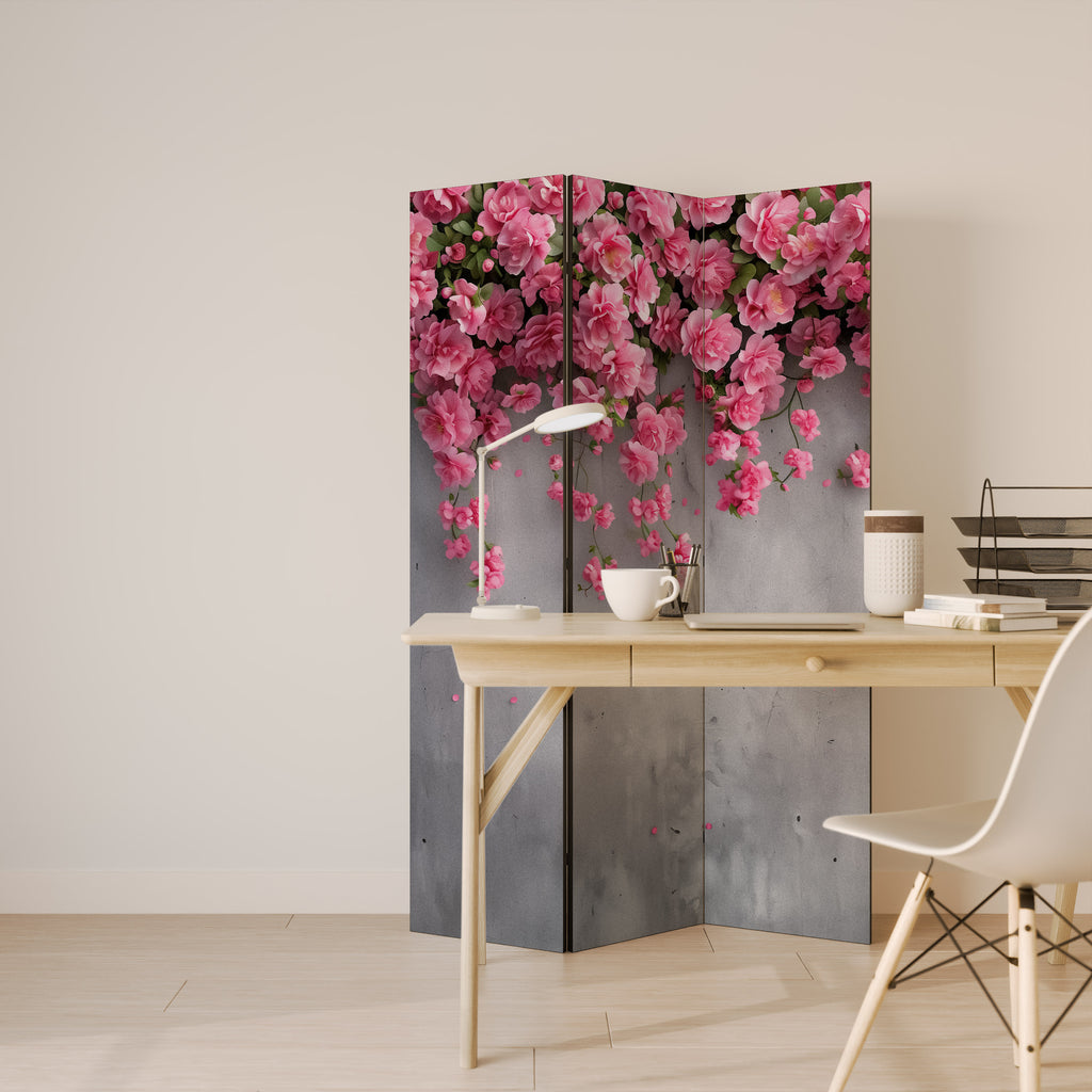 SERENE FLOWER FOLD 3-Panel Room Divider