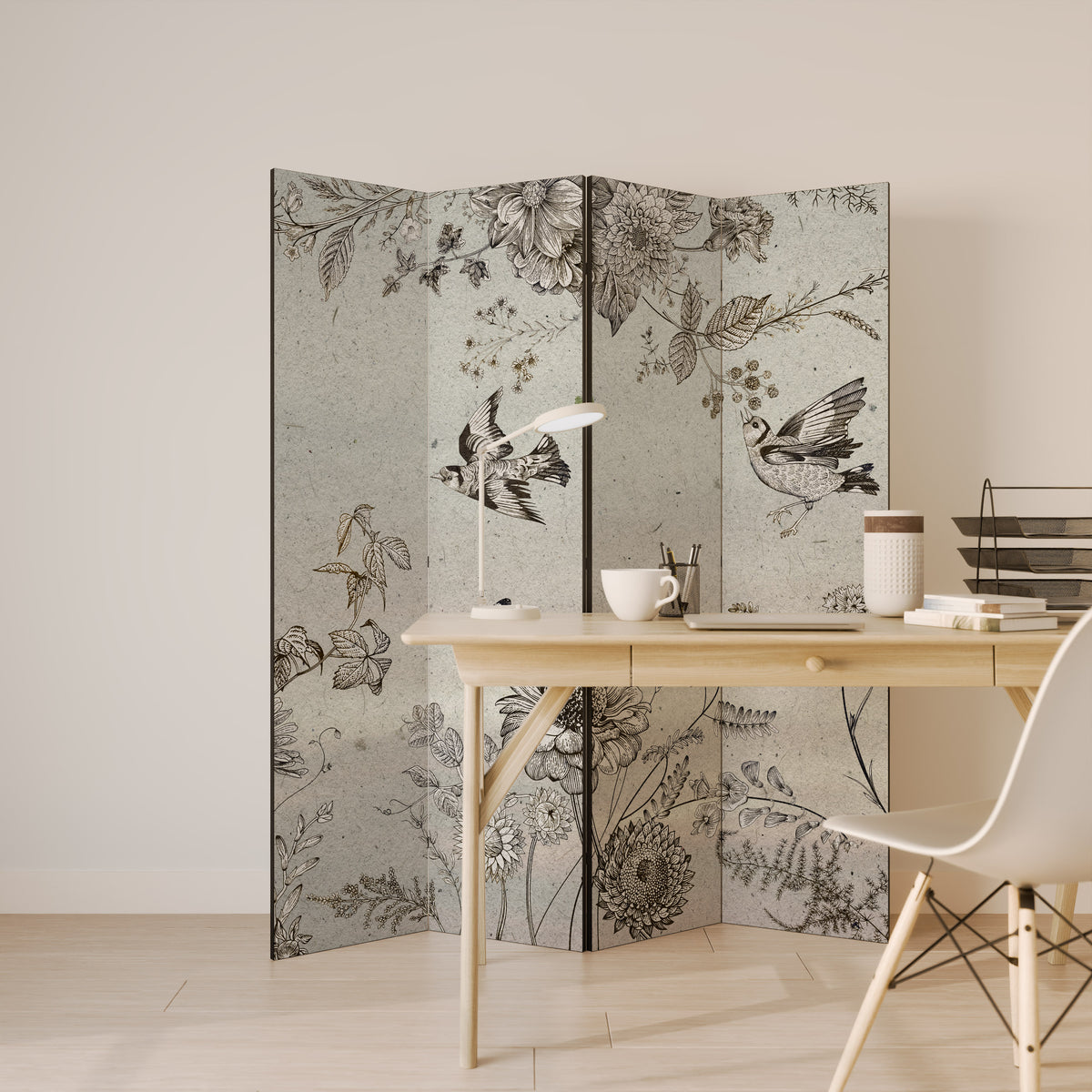 FLY ME TO THE SUN 4-Panel Room Divider
