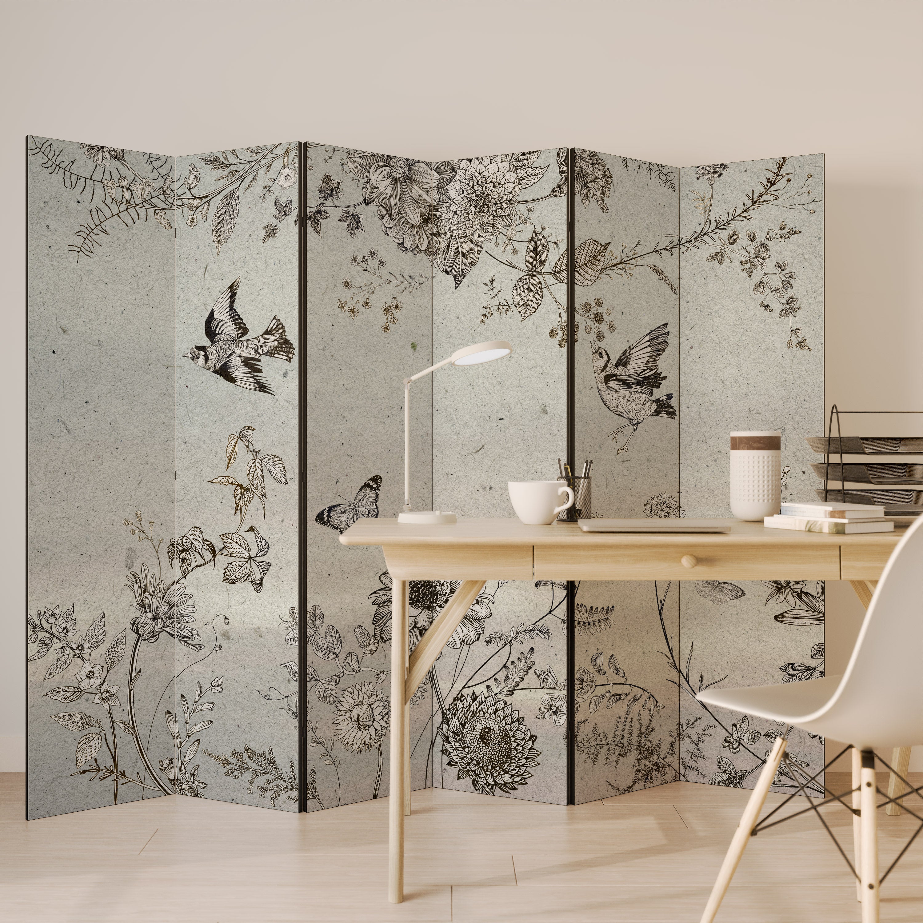 FLY ME TO THE SUN 6-Panel Room Divider