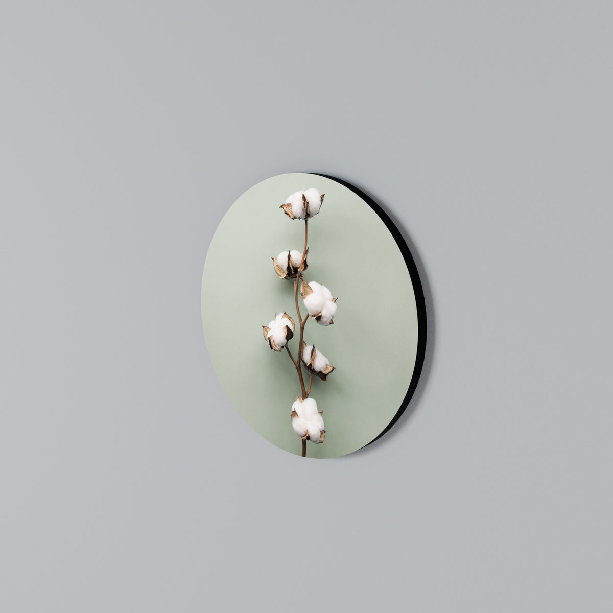 COTTON DREAMS UNFOLDED Round Wall Art