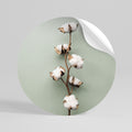 COTTON DREAMS UNFOLDED Peel and Stick Round Sticker