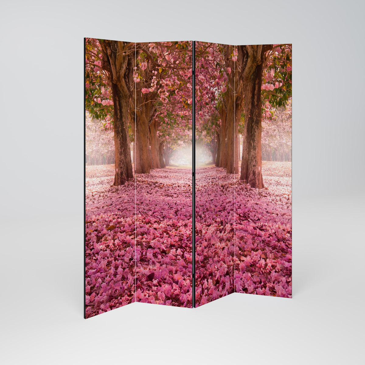 BLOSSOMING PATHWAYS 4-Panel Room Divider