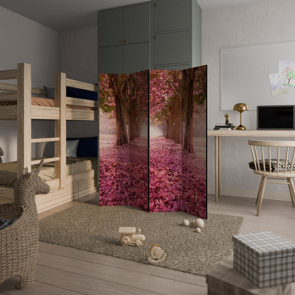 Cloison décorative à 4 panneaux BLOSSOMING PATHWAYS