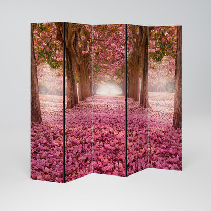 BLOSSOMING PATHWAYS 5-Panel Room Divider