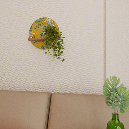 YELLOW CHINOISERIE Art Shelf