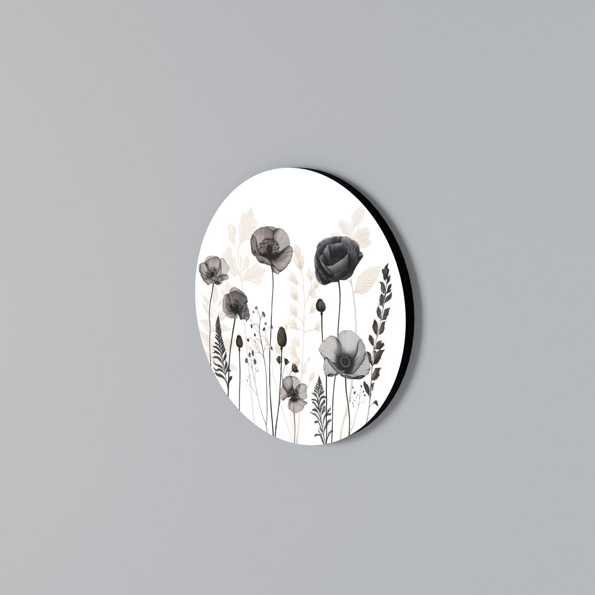 POPPY ALLURE Round Wall Art