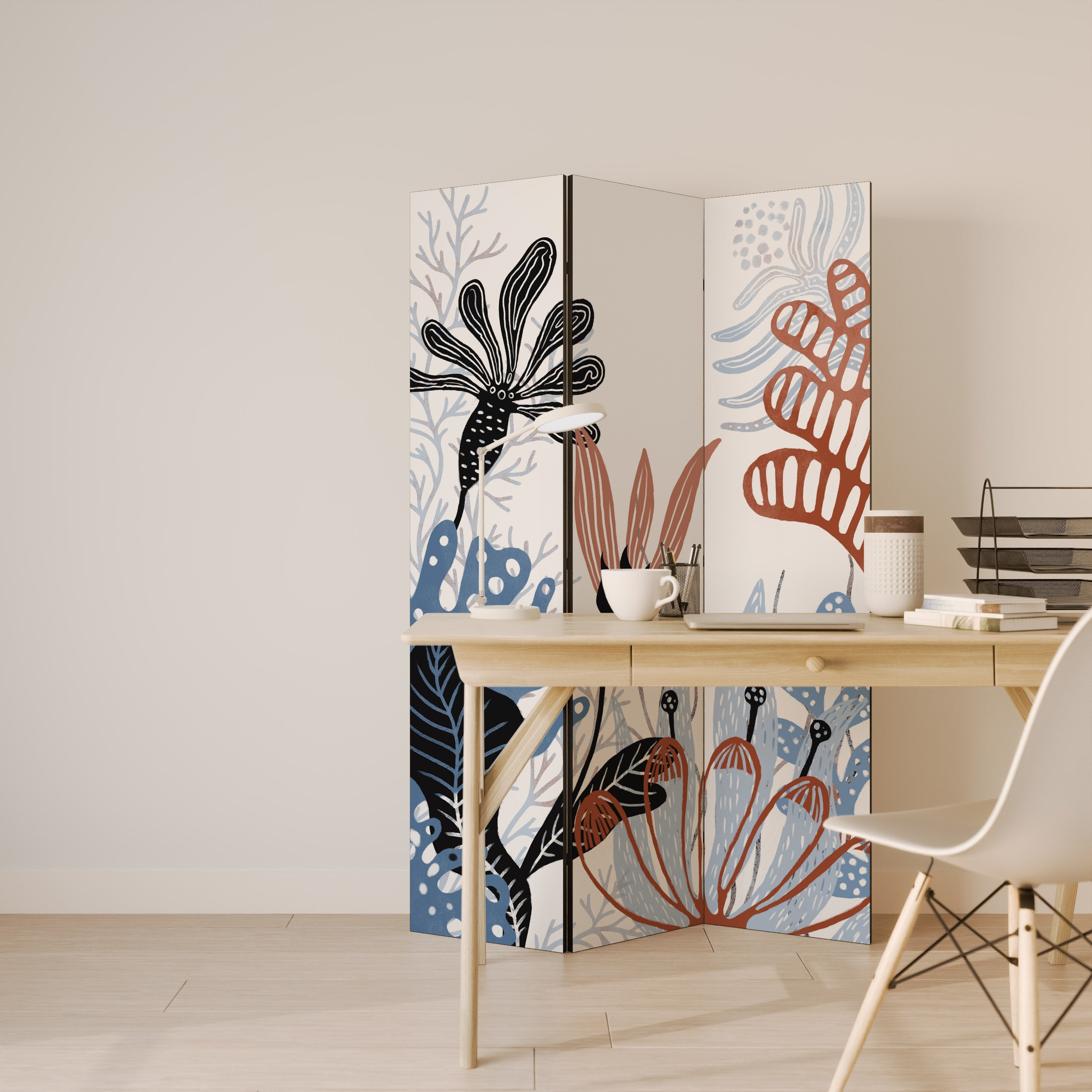 ORGANIC ASSEMBLAGE 3-Panel Room Divider