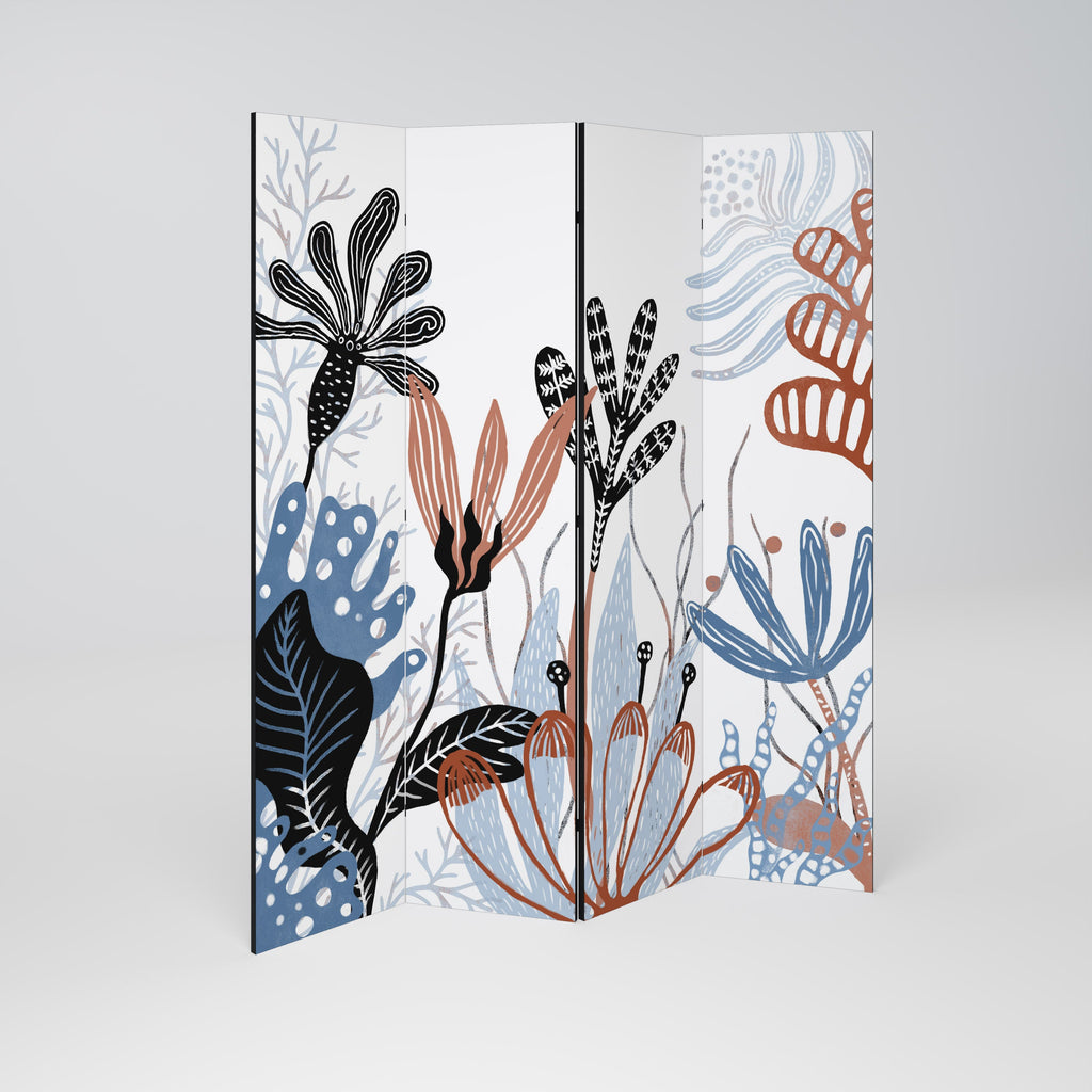 ASSEMBLAGE ORGANIQUE Séparateur de pièce décoratif à 4 panneaux