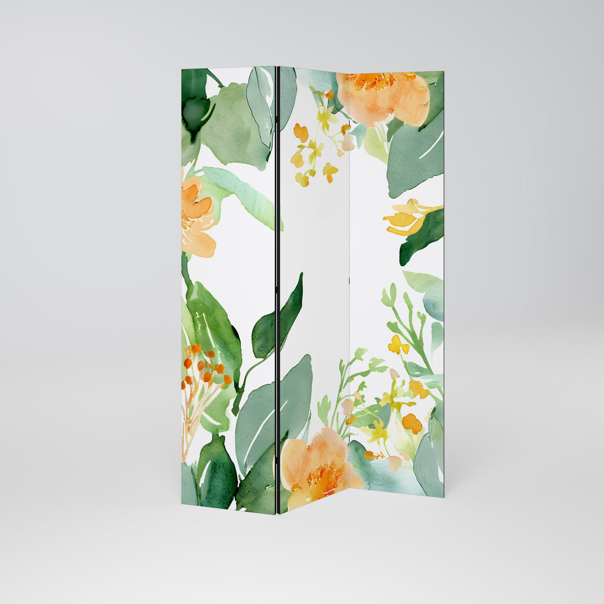 Séparateur de pièce décoratif à 3 panneaux FLORAL SERENITY SPLIT
