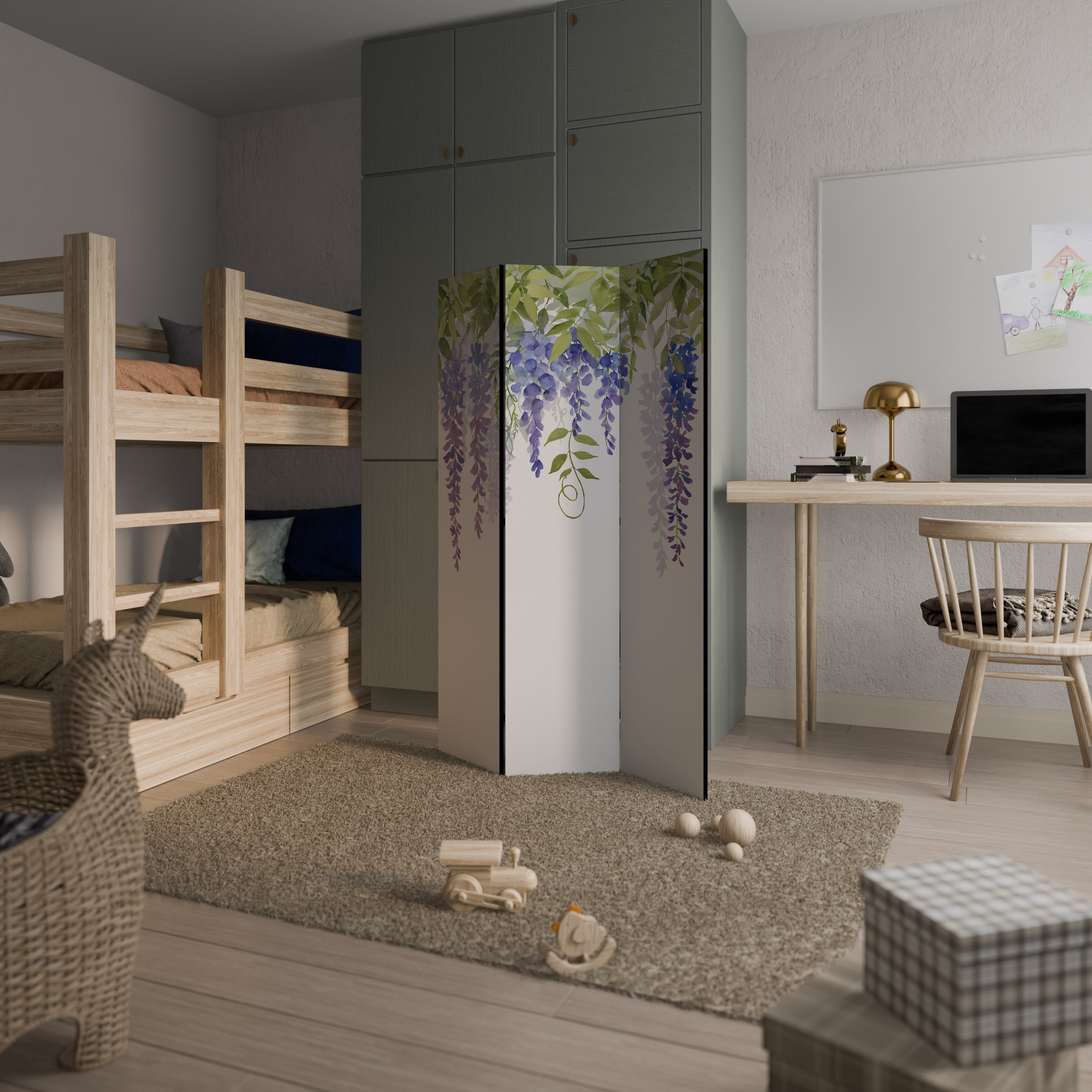 BOTANICAL BREEZE Paravent décoratif à 3 panneaux