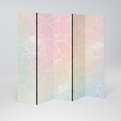 ELEGANT FLORAL FUSION 5-Panel Room Divider