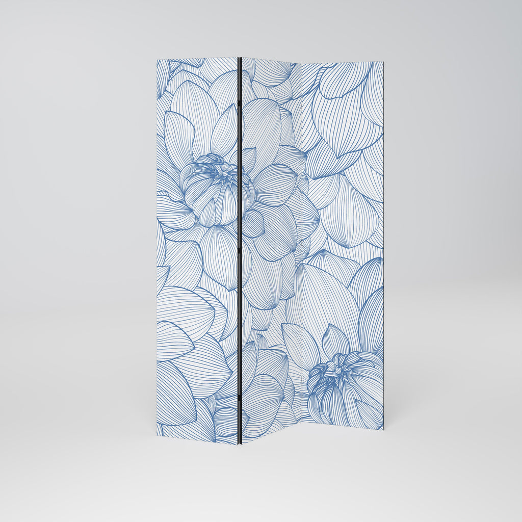 Paravent décoratif à 3 panneaux LUSH LINEAR BLOOMS