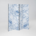 LUSH LINEAR BLOOMS 4-Panel Room Divider
