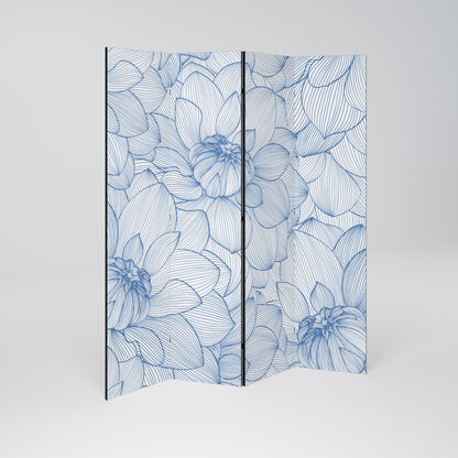 LUSH LINEAR BLOOMS 4-Panel Room Divider