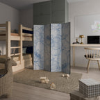 LUSH LINEAR BLOOMS 4-Panel Room Divider