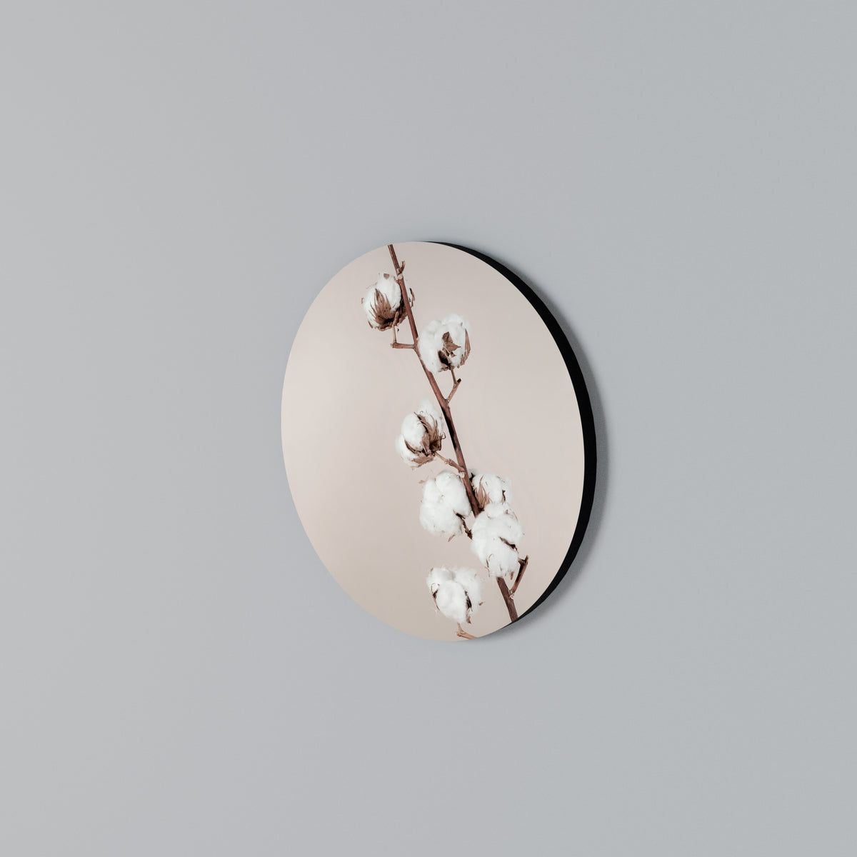 COTTON CLOUDS IN BALANCE Round Wall Art