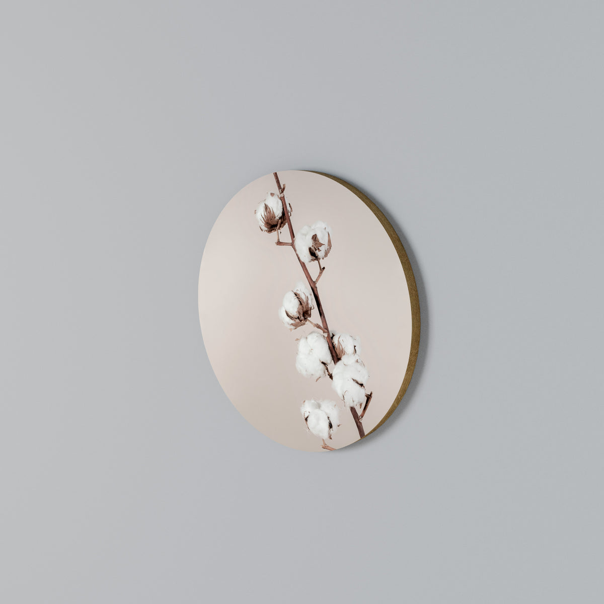 COTTON CLOUDS IN BALANCE Round Wall Art
