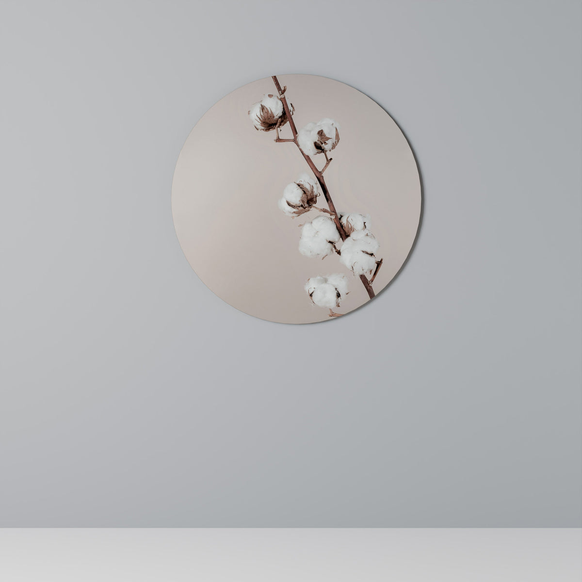 NUAGES DE COTON EN ÉQUILIBRE Décoration murale ronde