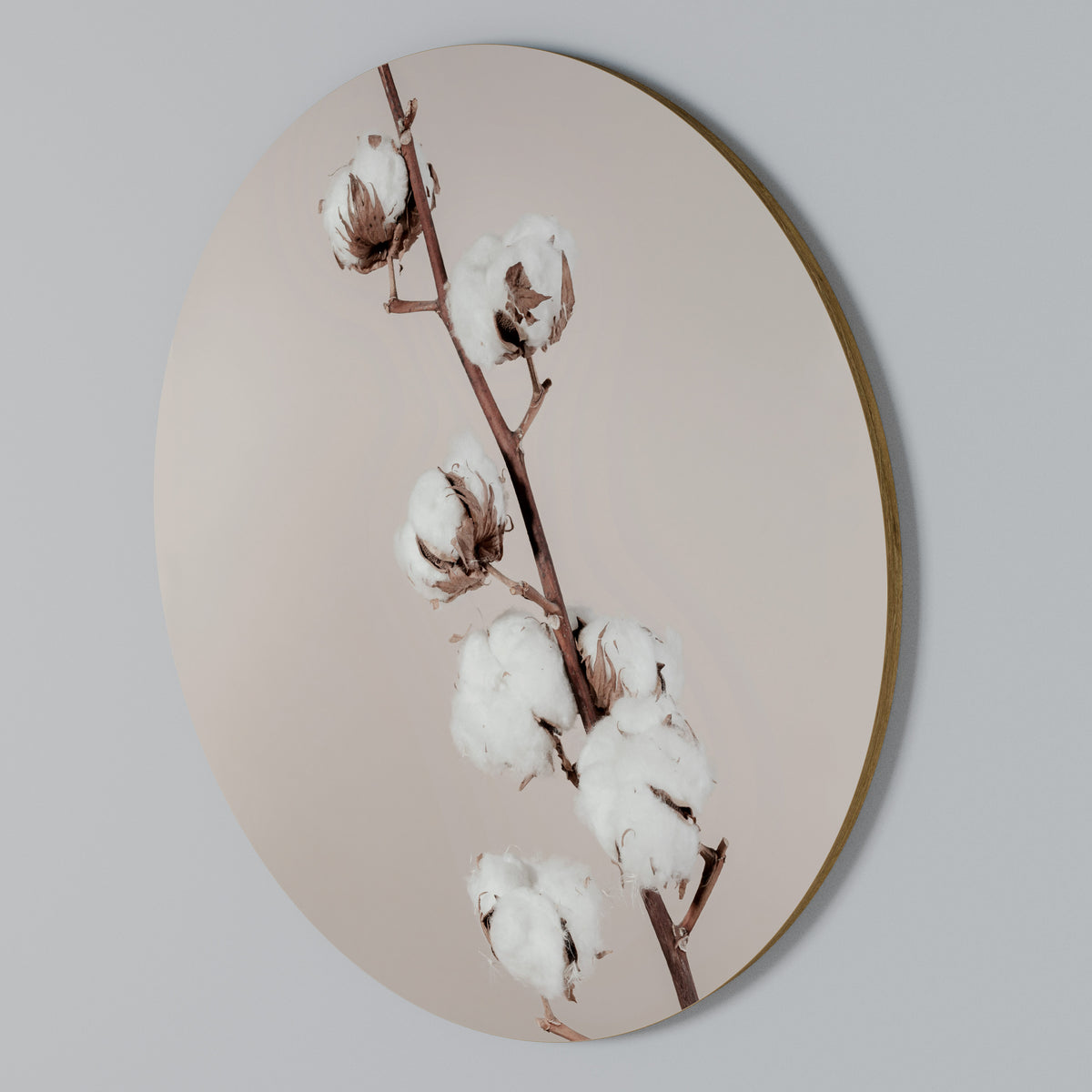 COTTON CLOUDS IN BALANCE Round Wall Art