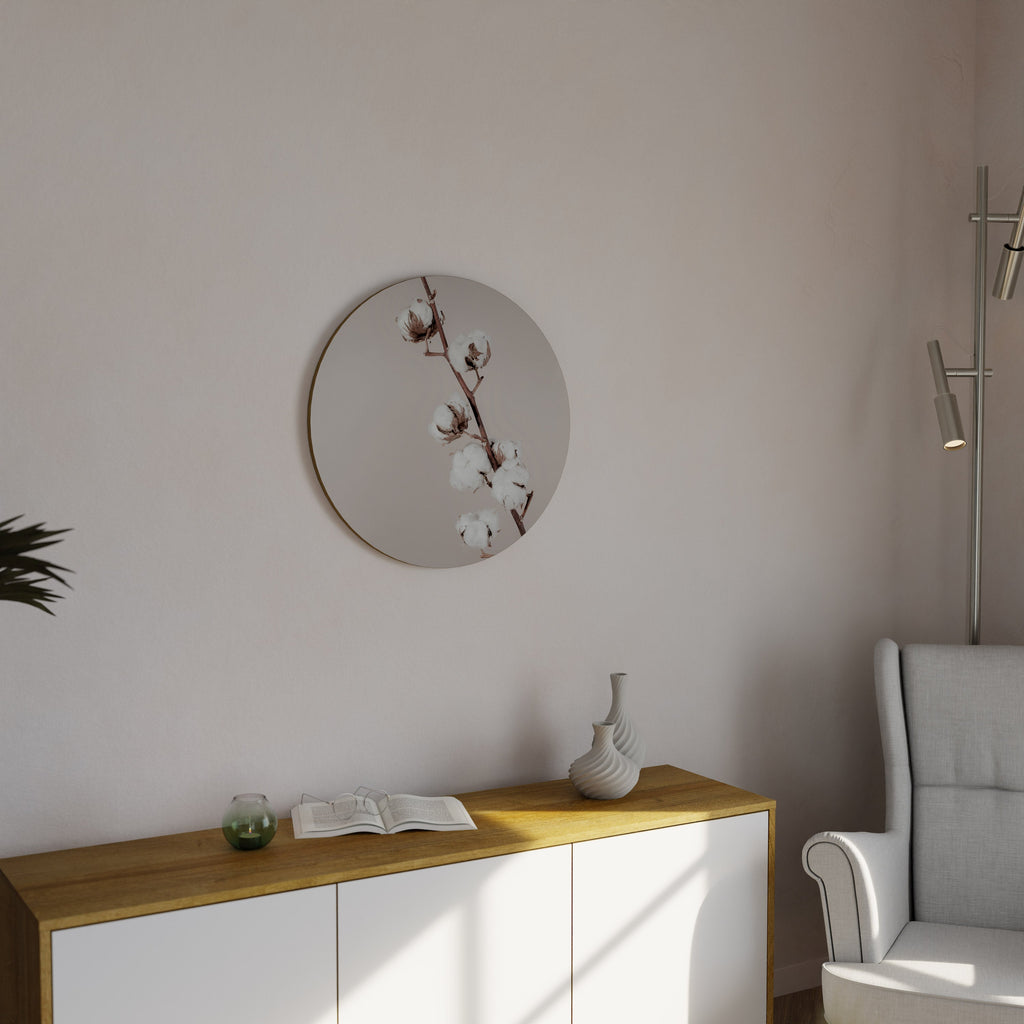NUAGES DE COTON EN ÉQUILIBRE Décoration murale ronde