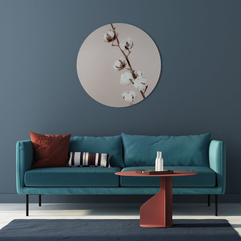 NUAGES DE COTON EN ÉQUILIBRE Décoration murale ronde