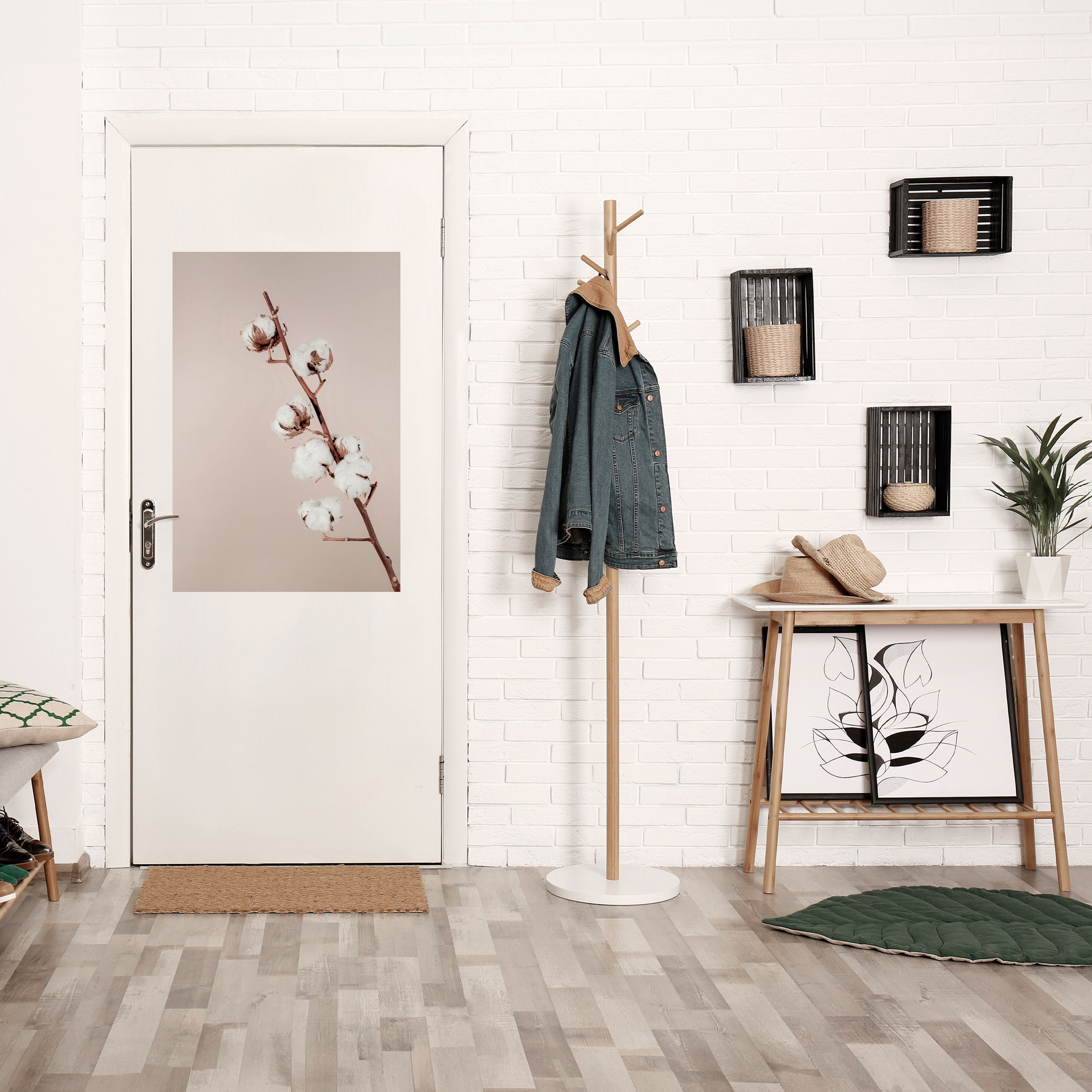 Affiche verticale autocollante « NUAGES DE COTON EN ÉQUILIBRE »