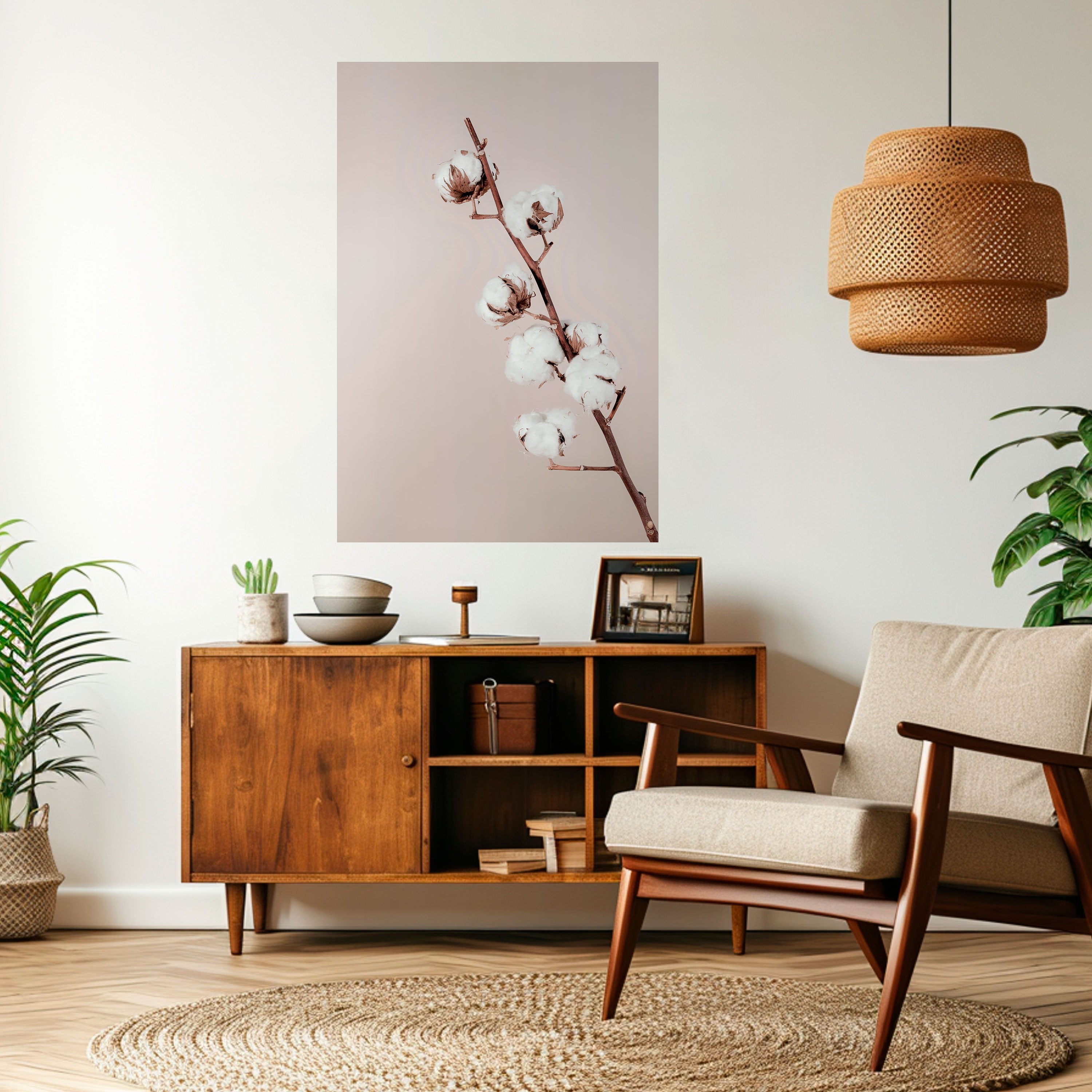 Affiche verticale autocollante « NUAGES DE COTON EN ÉQUILIBRE »