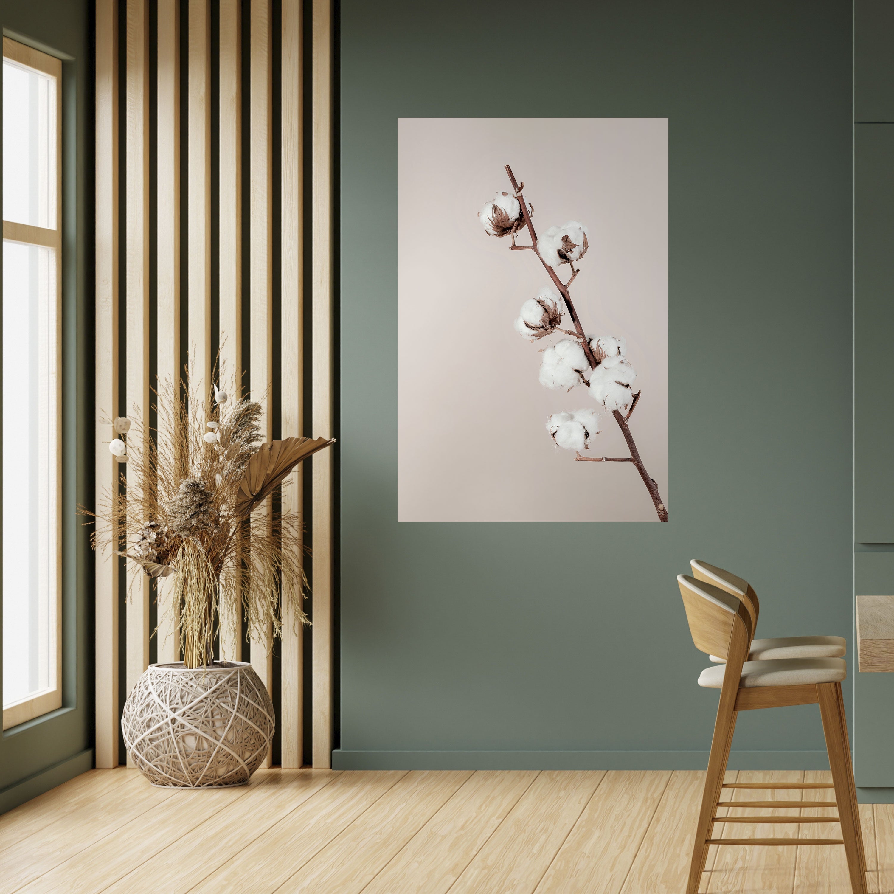 Affiche verticale autocollante « NUAGES DE COTON EN ÉQUILIBRE »