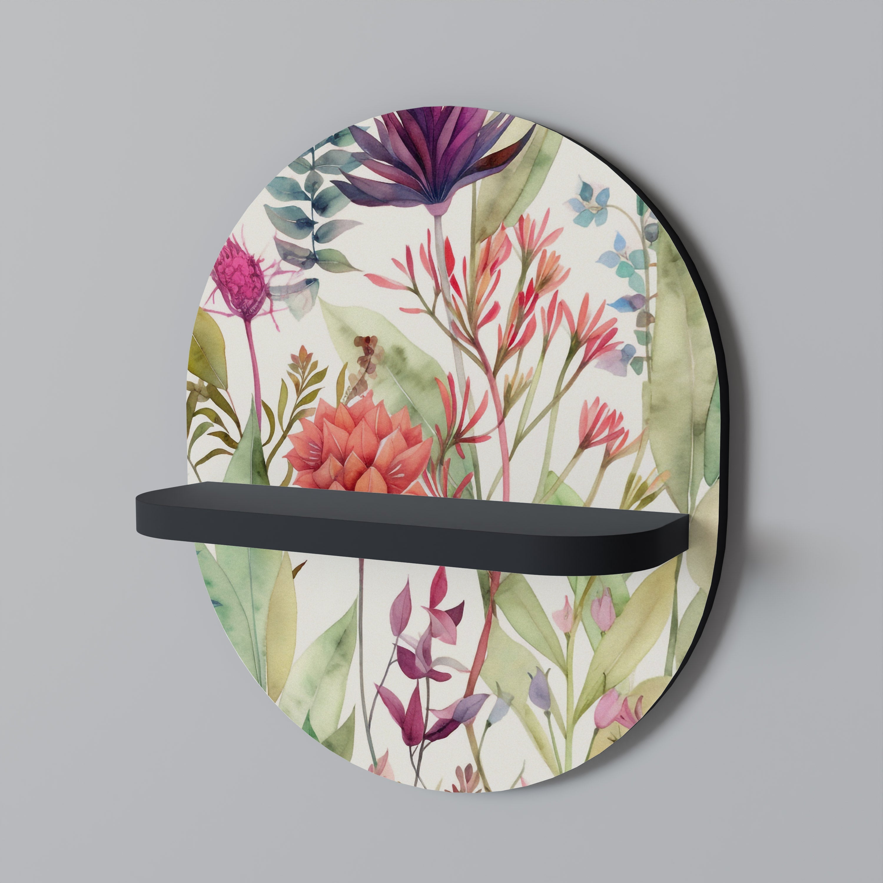 Étagère ovale HERBAL FIESTA en finition noire