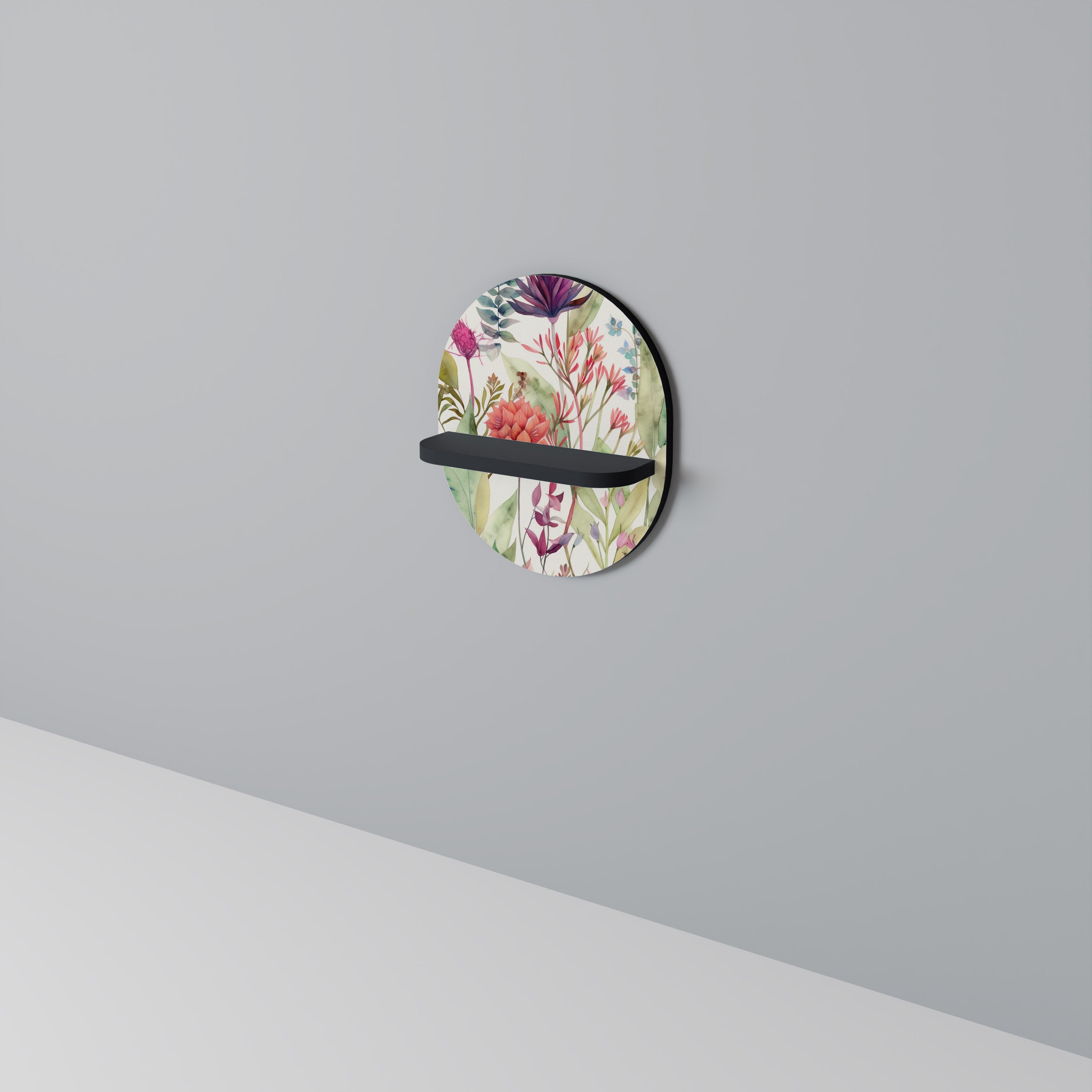 Étagère ovale HERBAL FIESTA en finition noire