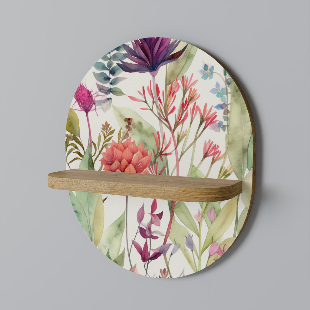 Étagère ovale HERBAL FIESTA effet chêne