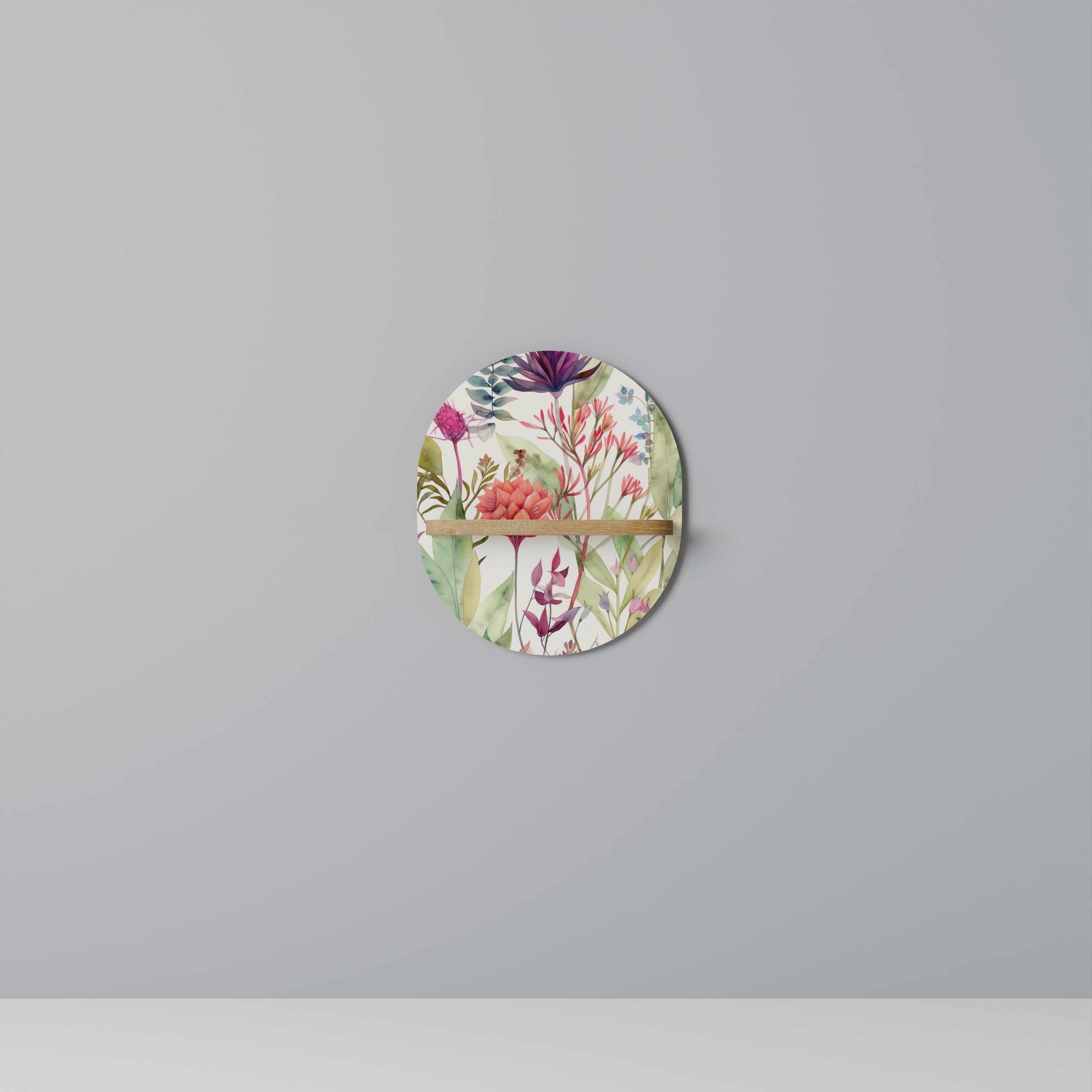 Étagère ovale HERBAL FIESTA effet chêne