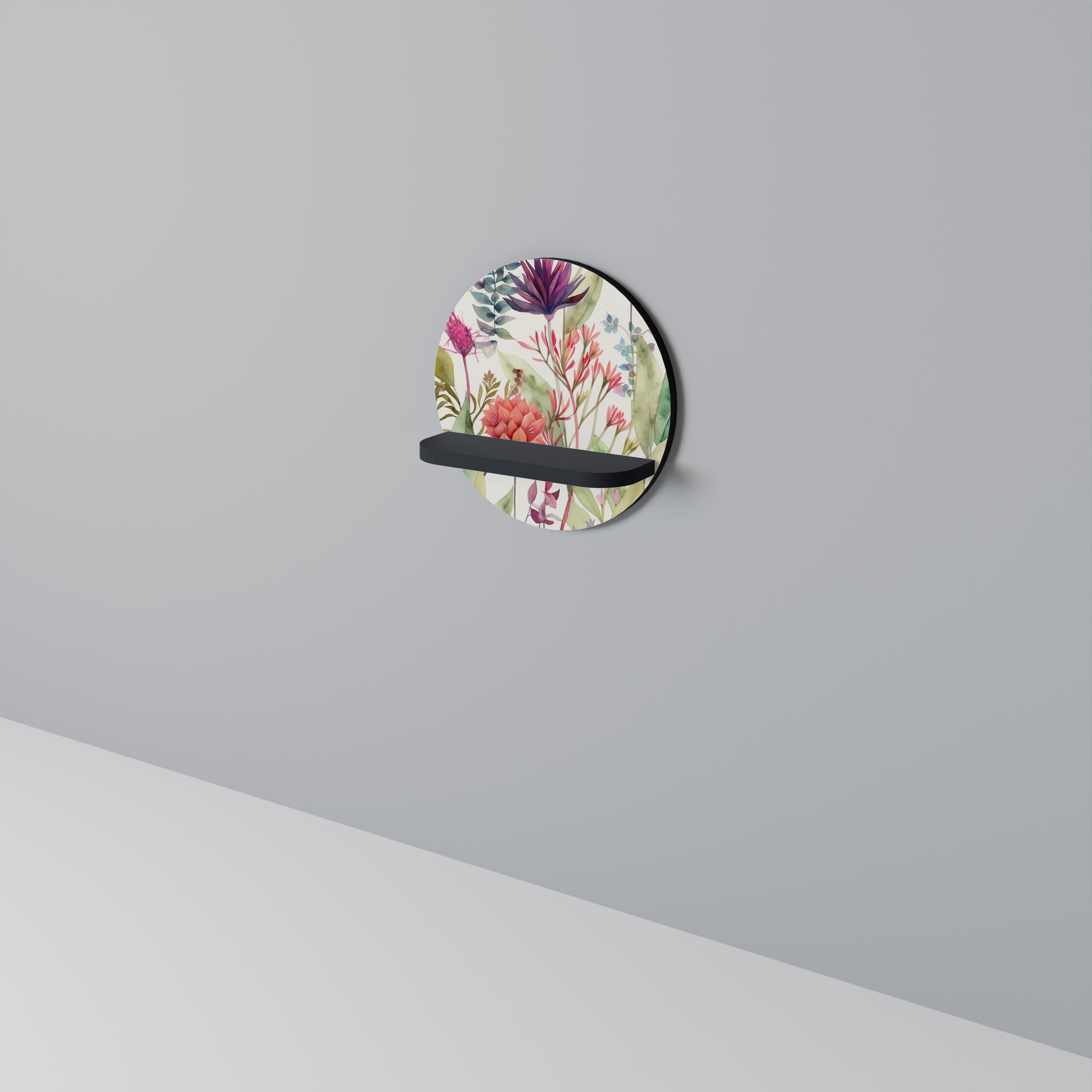 Étagère ronde HERBAL FIESTA en finition noire