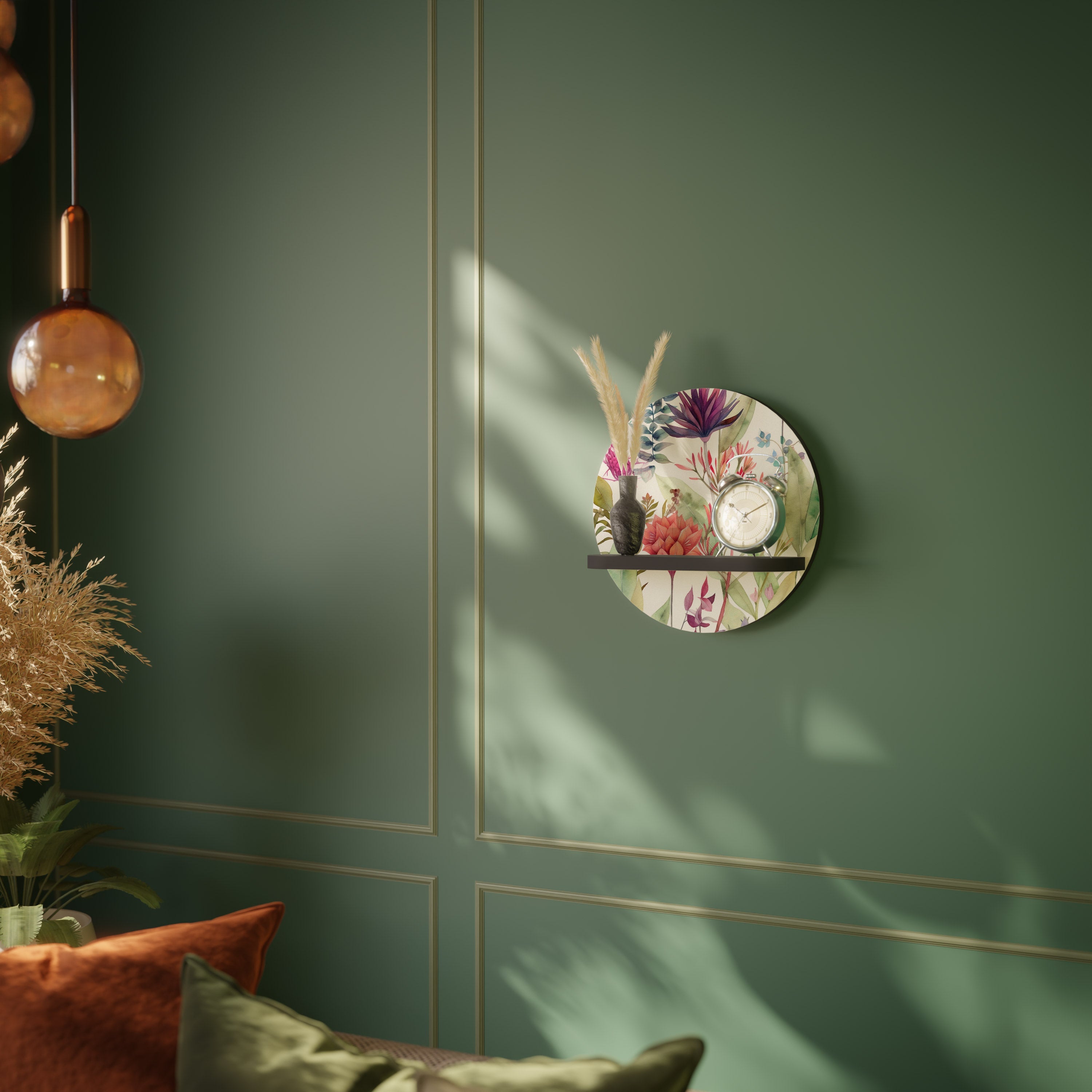 Étagère ronde HERBAL FIESTA en finition noire