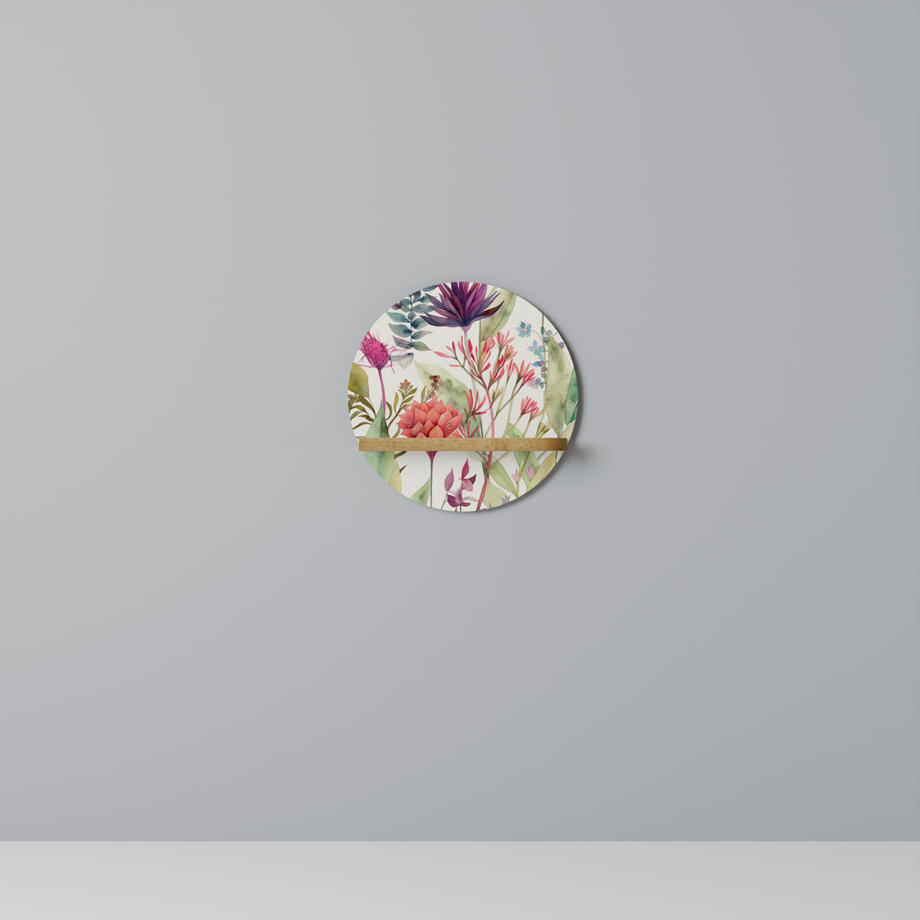 Étagère ronde HERBAL FIESTA effet chêne