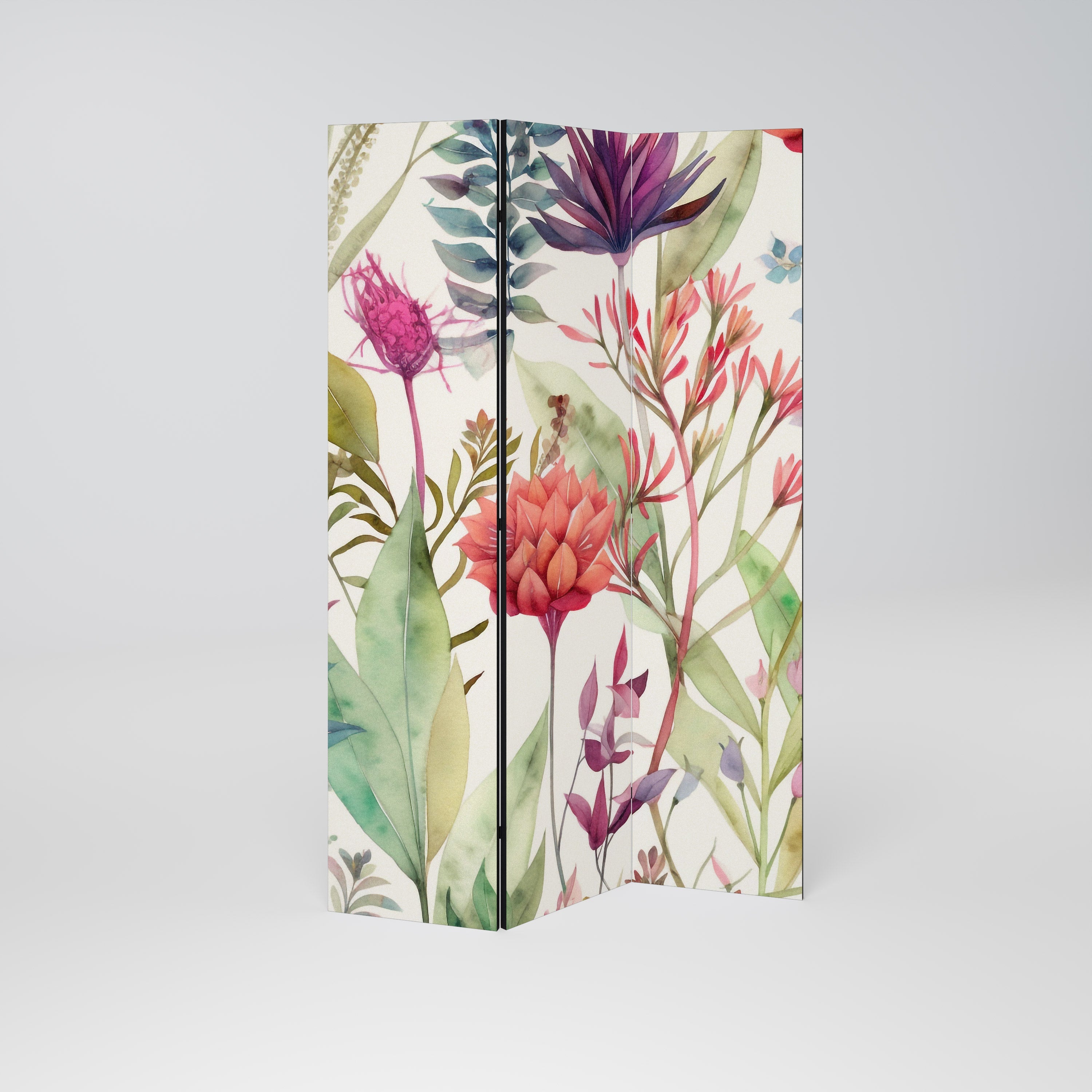 Paravent décoratif à 3 panneaux HERBAL FIESTA