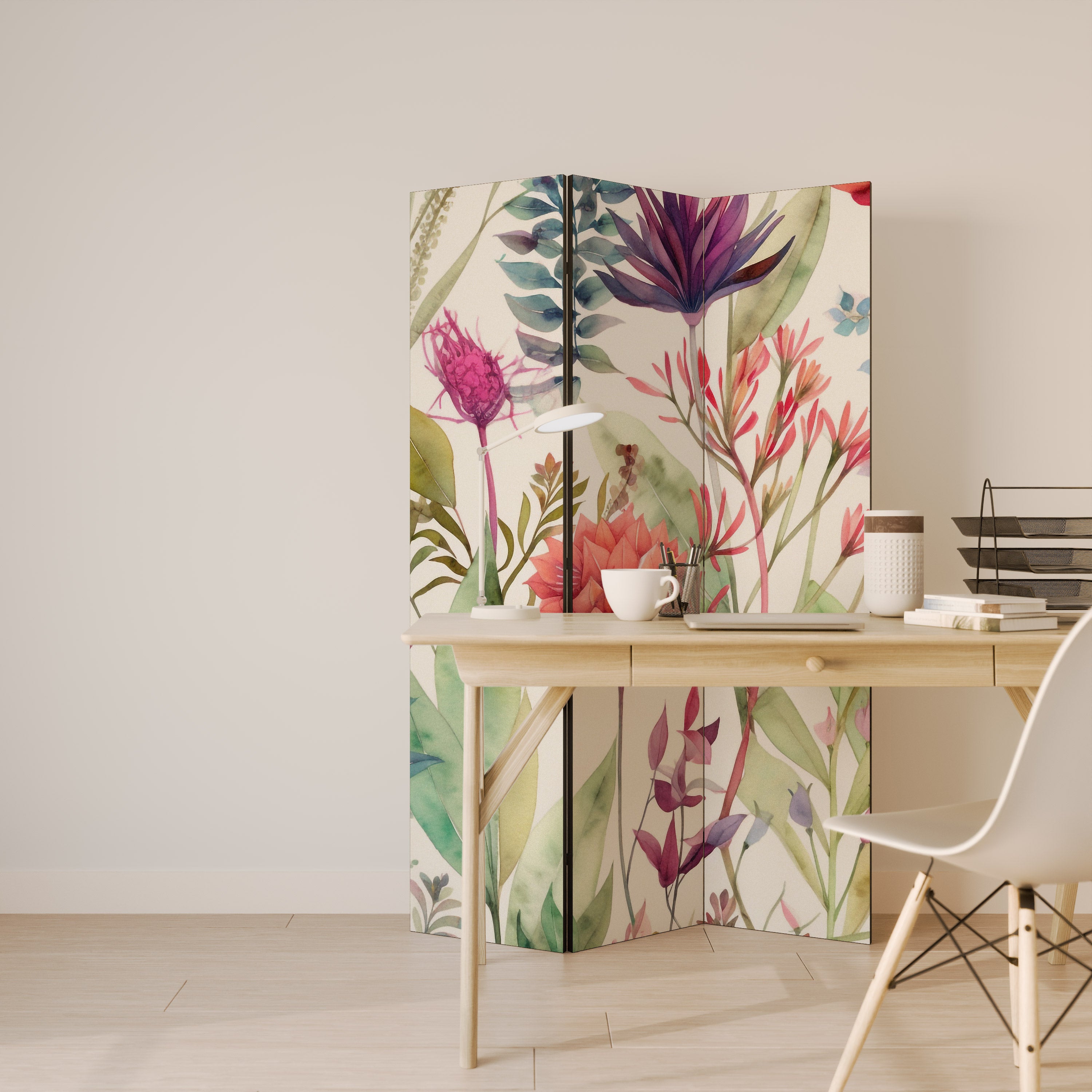 HERBAL FIESTA 3-Panel Room Divider