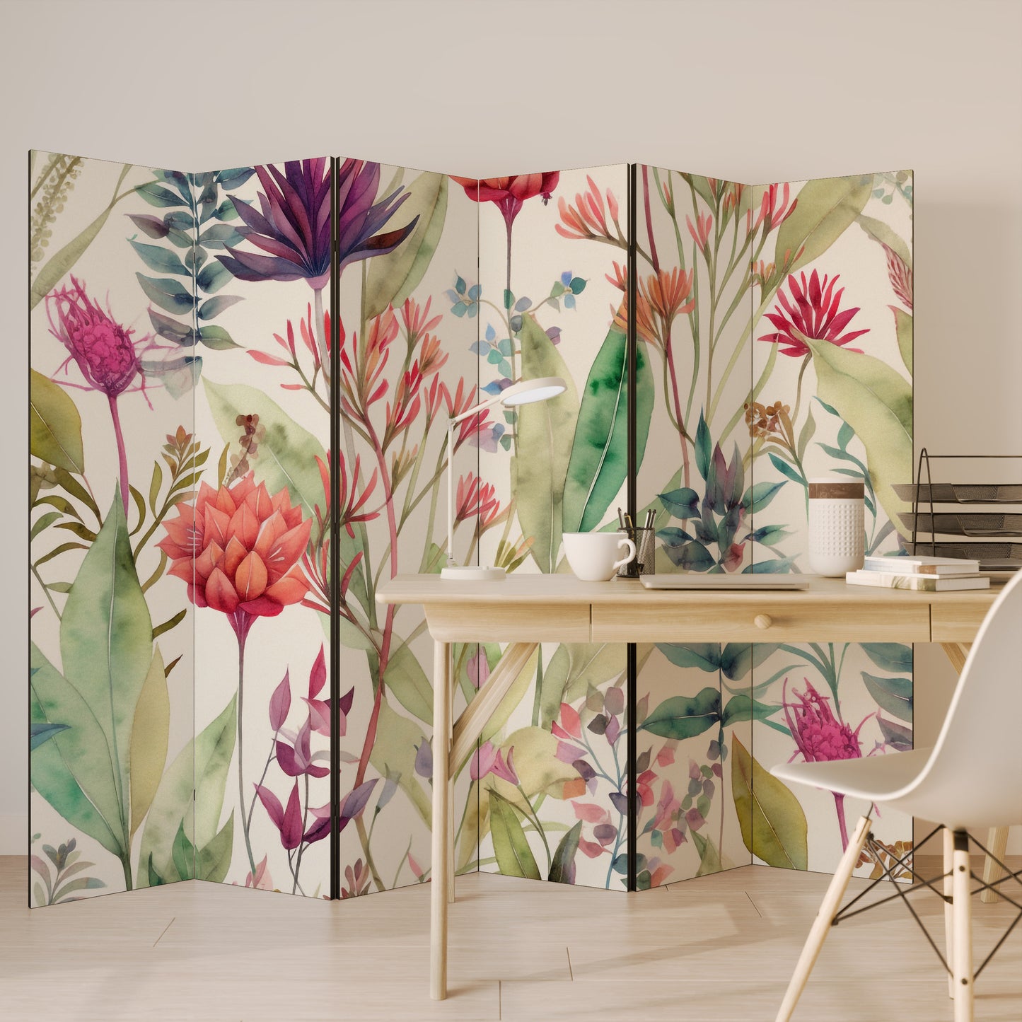 HERBAL FIESTA 6-Panel Room Divider