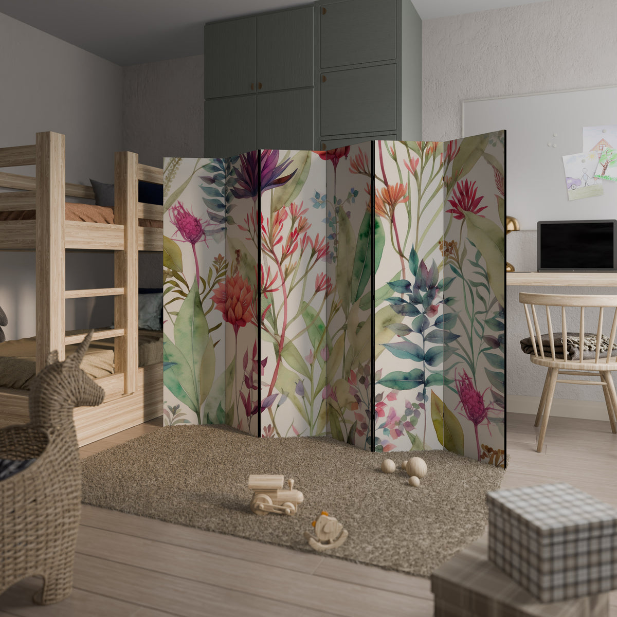 HERBAL FIESTA 6-Panel Room Divider