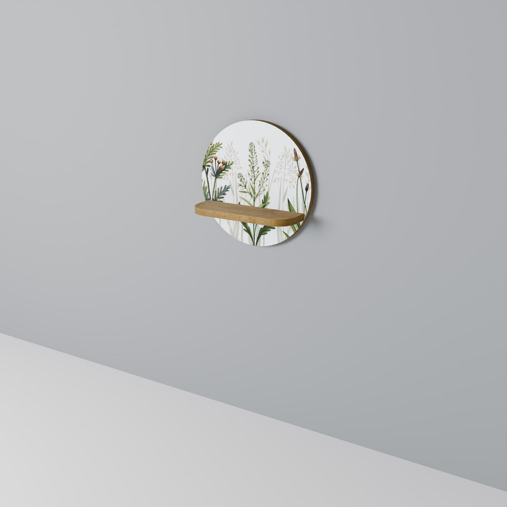 Étagère ronde HERBAL DREAM effet chêne