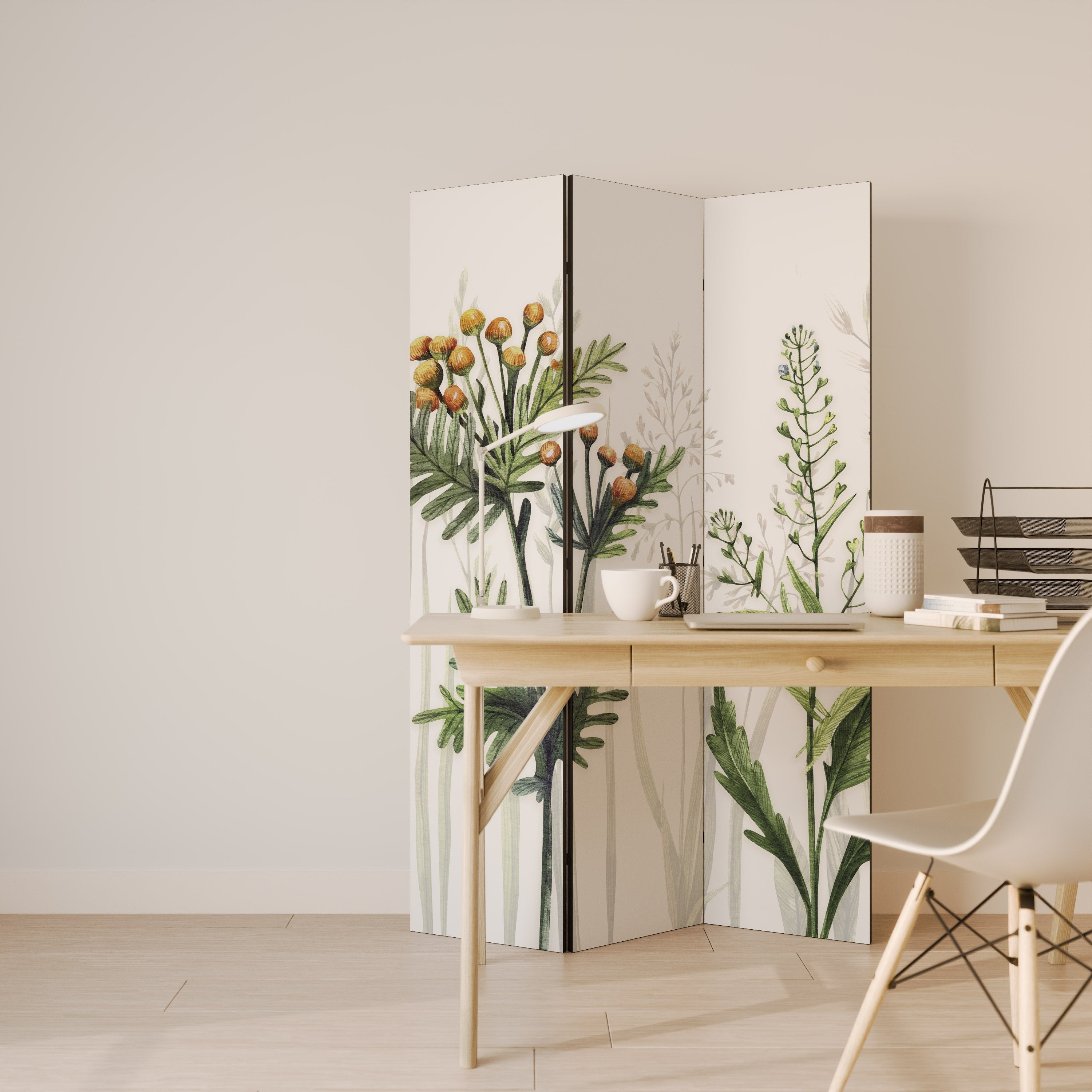 Paravent décoratif à 3 panneaux HERBAL DREAM