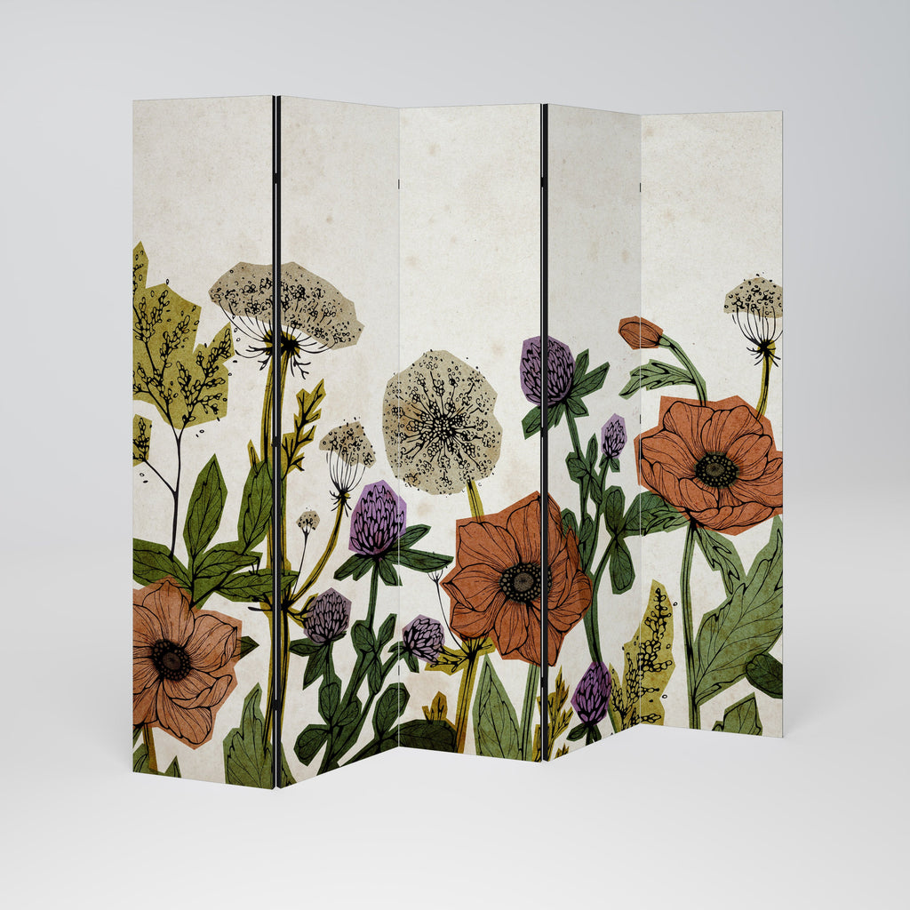 Séparateur de pièce décoratif à 5 panneaux SPROUT ELEGANCE