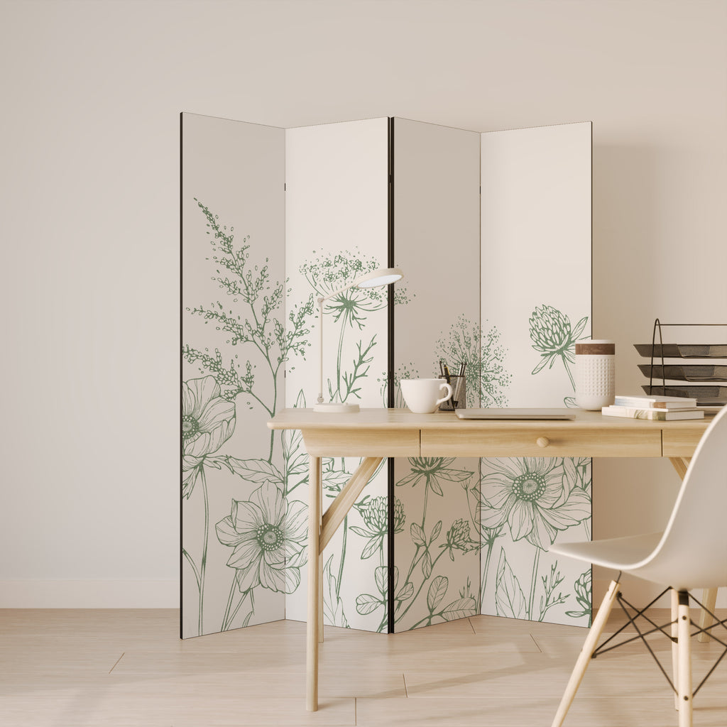 WILDER BEAUTY 4-Panel Room Divider
