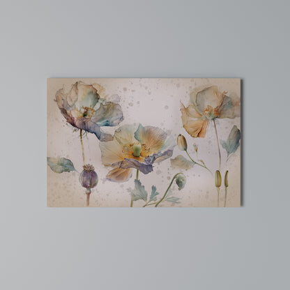 SOFTEN POPPY Horizontal Canvas Print