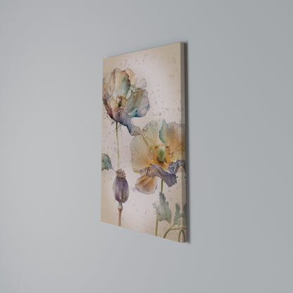 SOFTEN POPPY Vertical Canvas Print
