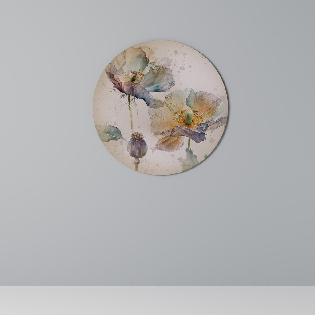 Décoration murale ronde SOFTEN POPPY