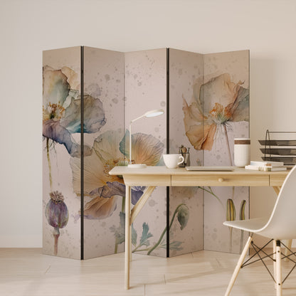 SOFTEN POPPY 5-Panel Room Divider